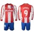 Camisola Atlético Madrid Suarez 9 Criança Equipamento Primeiro 2021-2022 Manga Comprida